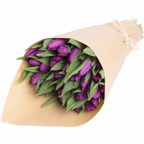 Букет фиолетовых тюльпанов "Закат"