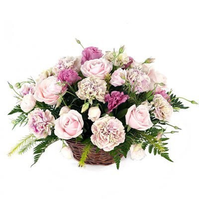 Букет цветов в корзине Романс - Фото 1