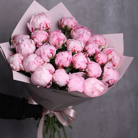 25 розовых пионов  - Фото 1
