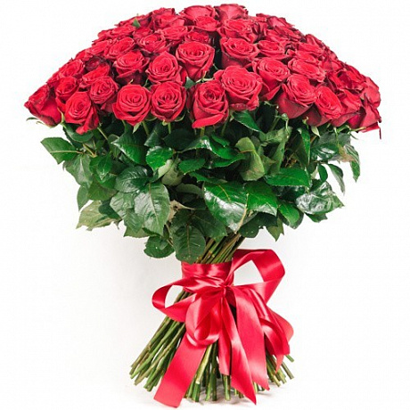 49 красных роз 170 см - Фото 1