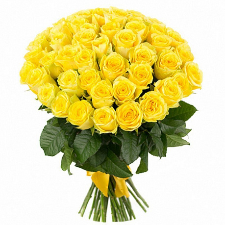 51 желтая роза 60см - Фото 1