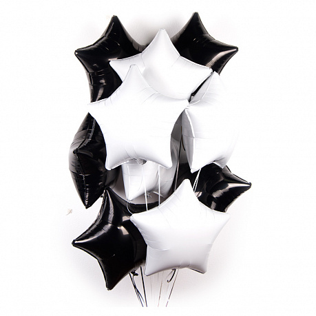 15 черных и белых шаров Звезда - Фото 1