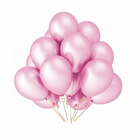 25 гелиевых розовых шаров для девочки