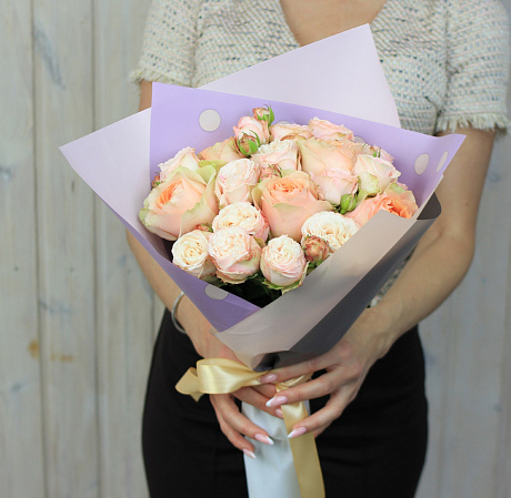 Букет пионовидных роз Моей принцессе - Фото 1