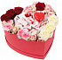 Коробка сердцем с розами и конфетами Рафаэлло - Фото 1
