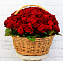 101 красная роза в корзине - Фото 2