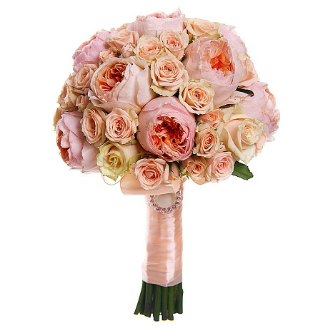Букет невесты из роз Дэвида Остина Нежный шик - Фото 1