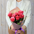 Букет 7 розовых кенийских роз 40 см - Фото 2