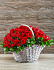 101 красная роза в корзине - Фото 1