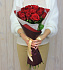 15 красных роз 60 см - Фото 4