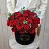 25 красных роз в коробке с эвкалиптом - Фото 3