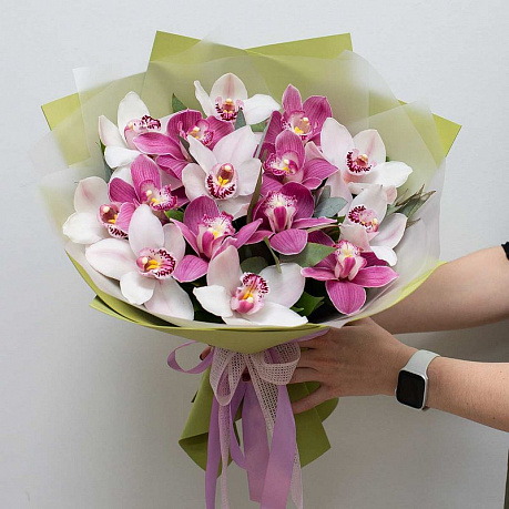 Букет из 15 орхидей - Фото 1