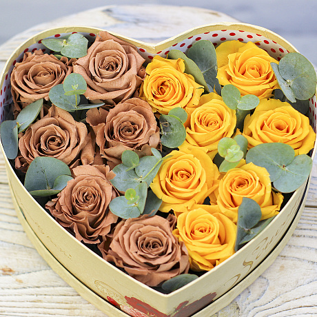 Букет цветов стабилизированных Шоколадная любовь - Фото 2
