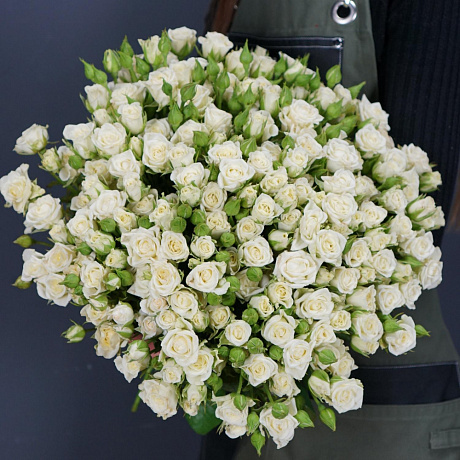 51 белая кустовая роза - Фото 1