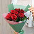 7 красных роз 60 см - Фото 2
