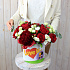 Розы с пионами в коробке Love is  - Фото 2