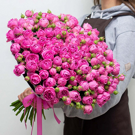 Букет из 49 пионовидных роз Мисти Баблз - Фото 1