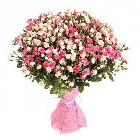 Букет из 45 кустовых роз - Фото 1