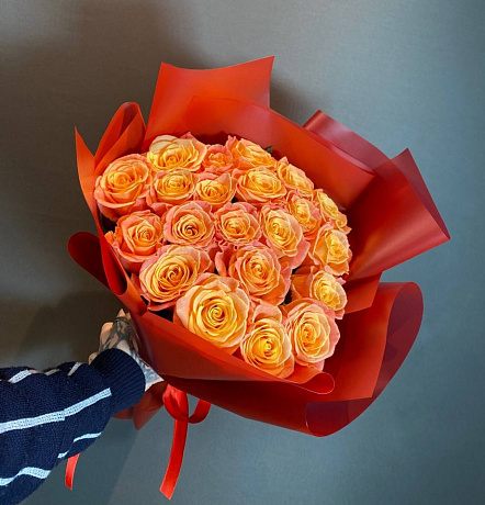 21 роза Мисс Пигги 50 см - Фото 1