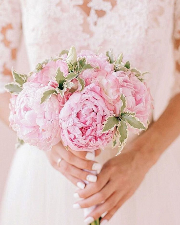Букет розовых пионов Любимая невеста - Фото 1