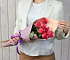 Букет 7 розовых кенийских роз 40 см - Фото 3