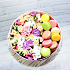 Розовая коробка с цветами и макарони средняя 19 - Фото 2
