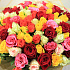 101 разноцветная кенийская роза 40см - Фото 4