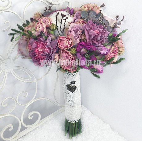 Фиолетовый букет невесты Чародейка - Фото 1