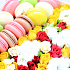 Большая розовая коробка с цветами и макарони средняя 20 - Фото 2