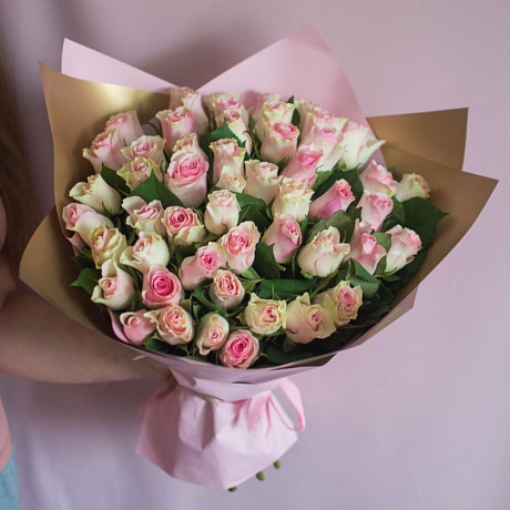 51 нежно-розовая роза 40см - Фото 1