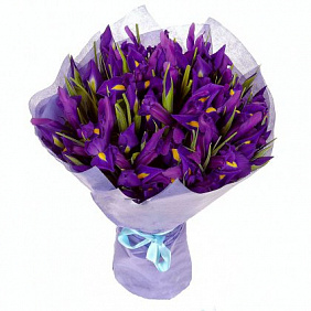 Недорогой букет из цветов ирисов «Лагуна»