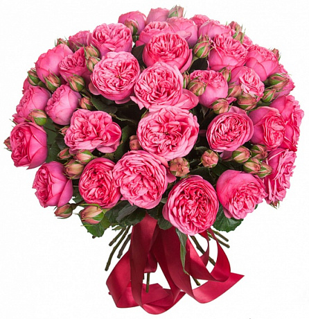 Букет из 29 пионовидных розы Пинк Пиано - Фото 1